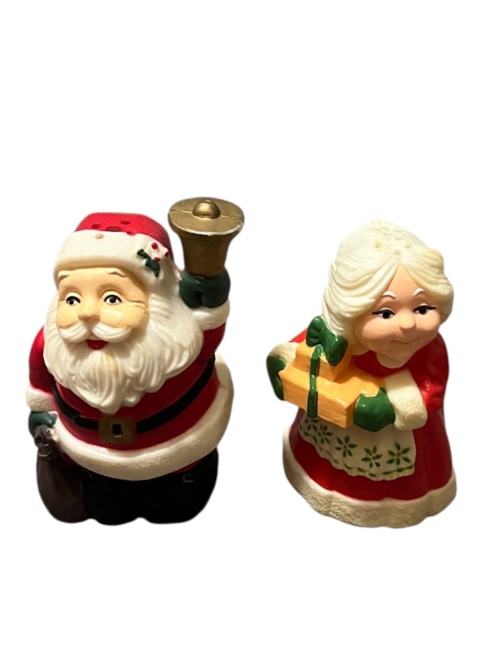 Vintage Christmas McCory Santa & Mrs Claus Salt and Pepper Shakers